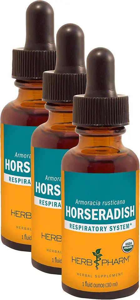 Certified Organic Horseradish Liquid Extract 1 Ounce Pack of 3 C243