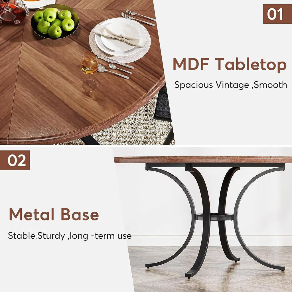Round Dining Table for 4-6 People T8114