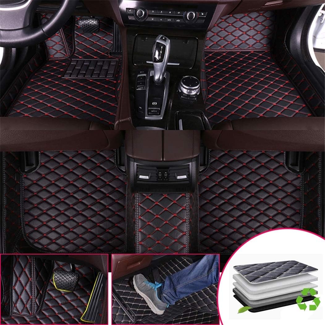 Custom Car Floor Mats for Infiniti QX80 6seats 2013-2017 Black Beige P656