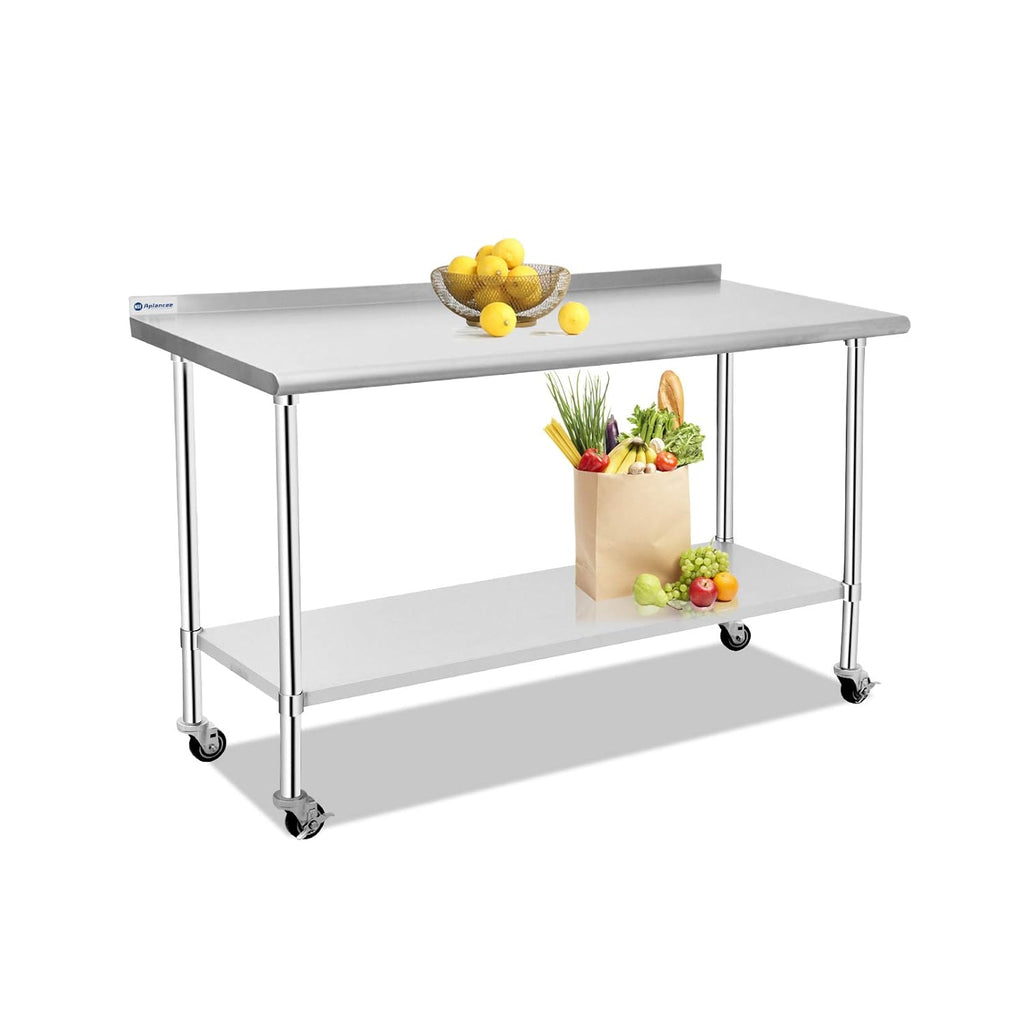 Stainless Steel Work Table 36 x 24 Inches with Caster and Undershelf P624