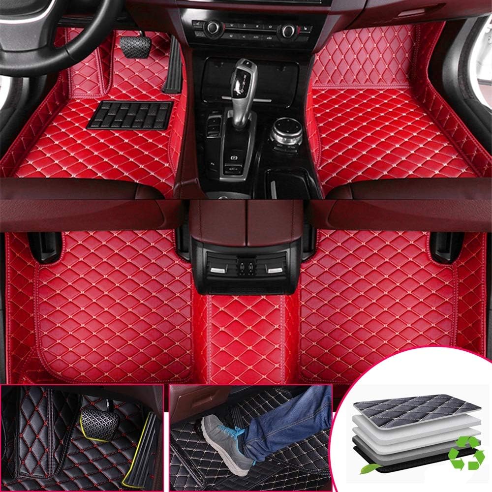 Custom Car Floor Mats for Infiniti QX80 6seats 2013-2017 Black Beige P656