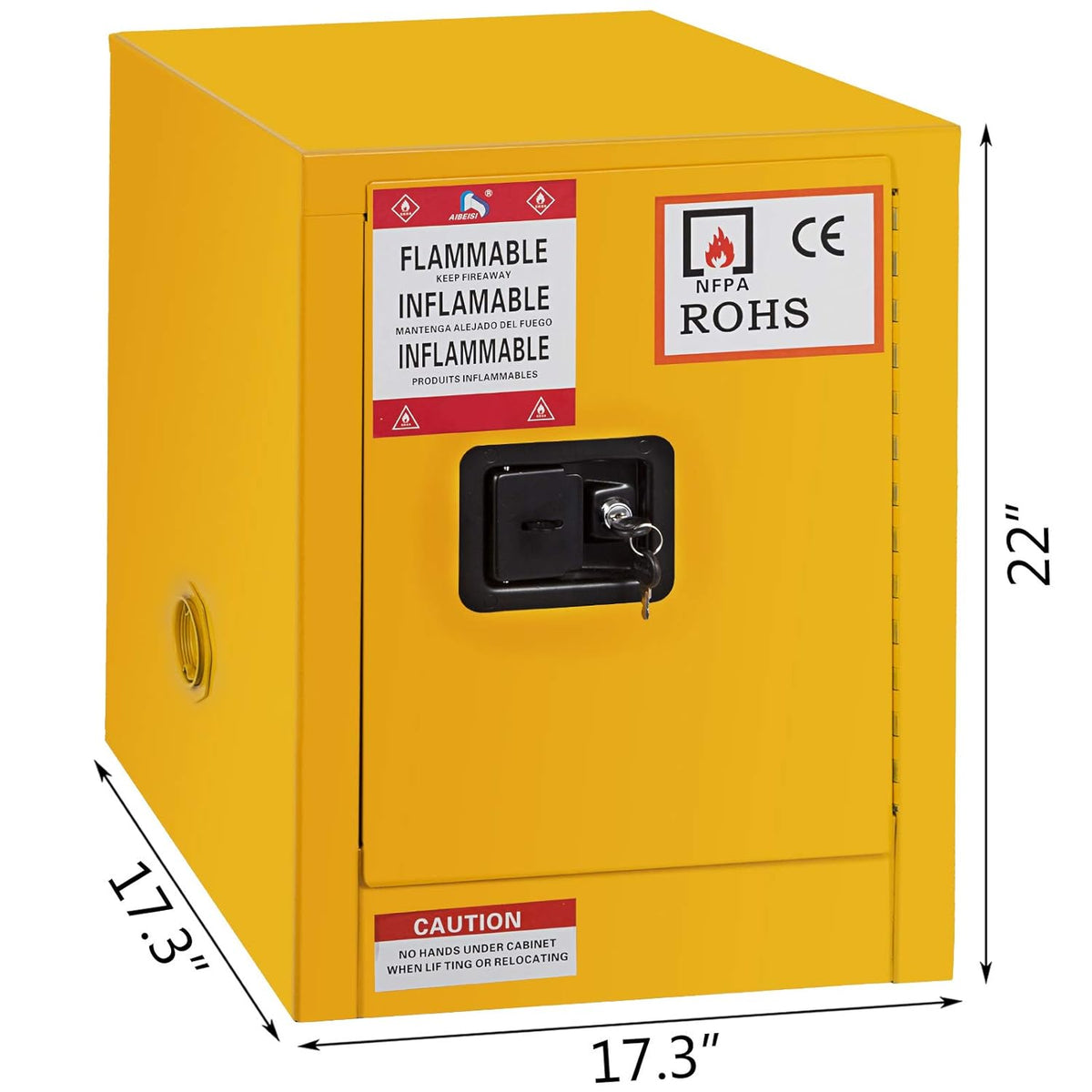 17 x 17 x 22 Galvanized Steel Flammable Storage Cabinet L580