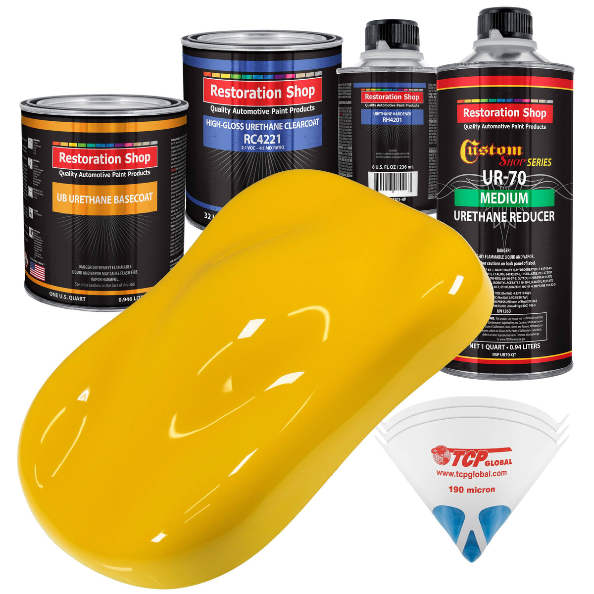 Yellow Urethane Basecoat Clearcoat Car Paint Kit D21763