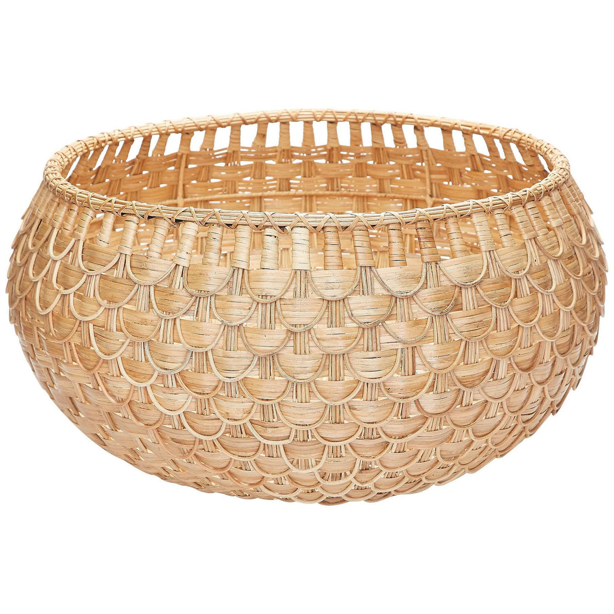 Large Natural Fish Scale Basket H8465