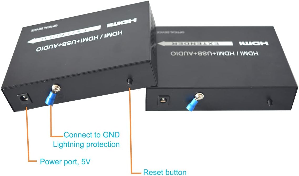 HDMI Extender Over Fiber Optic Cable Singlemode up to 20Km 1080P Transmitter and Receiver Kit L6280