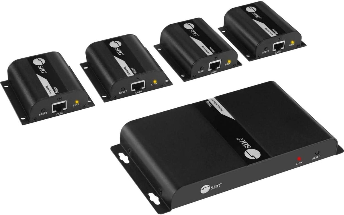 1080p HDMI Extender Splitter Over CAT5e/CAT6 Ethernet 1x4 Port A370760