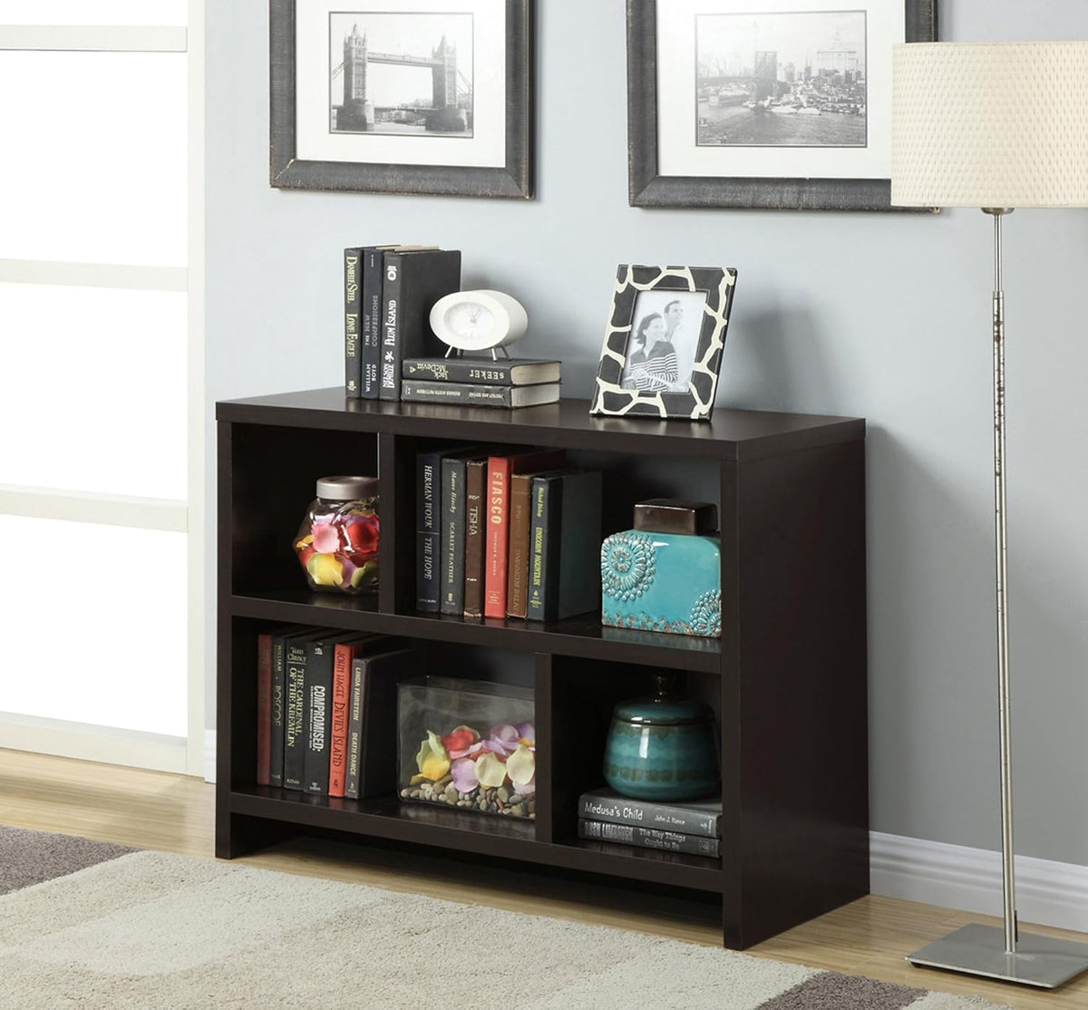 White Console Bookcase N27729