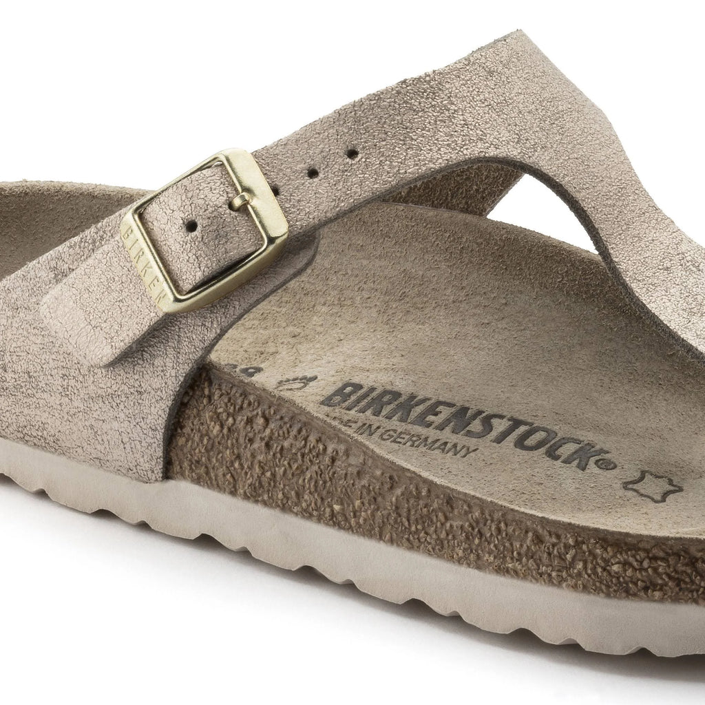 Washed Metallic Rose Gold Leather Sandals D826381