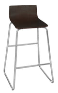 Mocha Walnut Chrome High Stool M508464