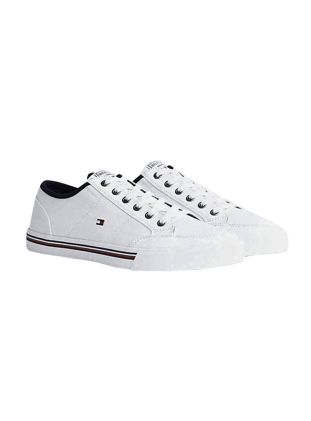 White Canvas Trainers Q7115
