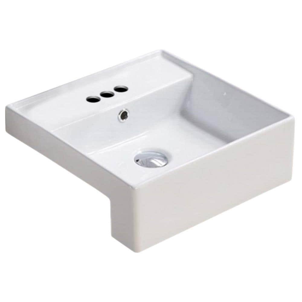 White Semi-Recessed Vessel X92720