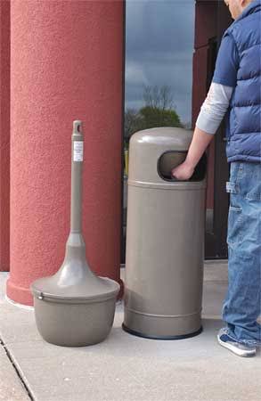 Black Steel Round Receptacle T898455
