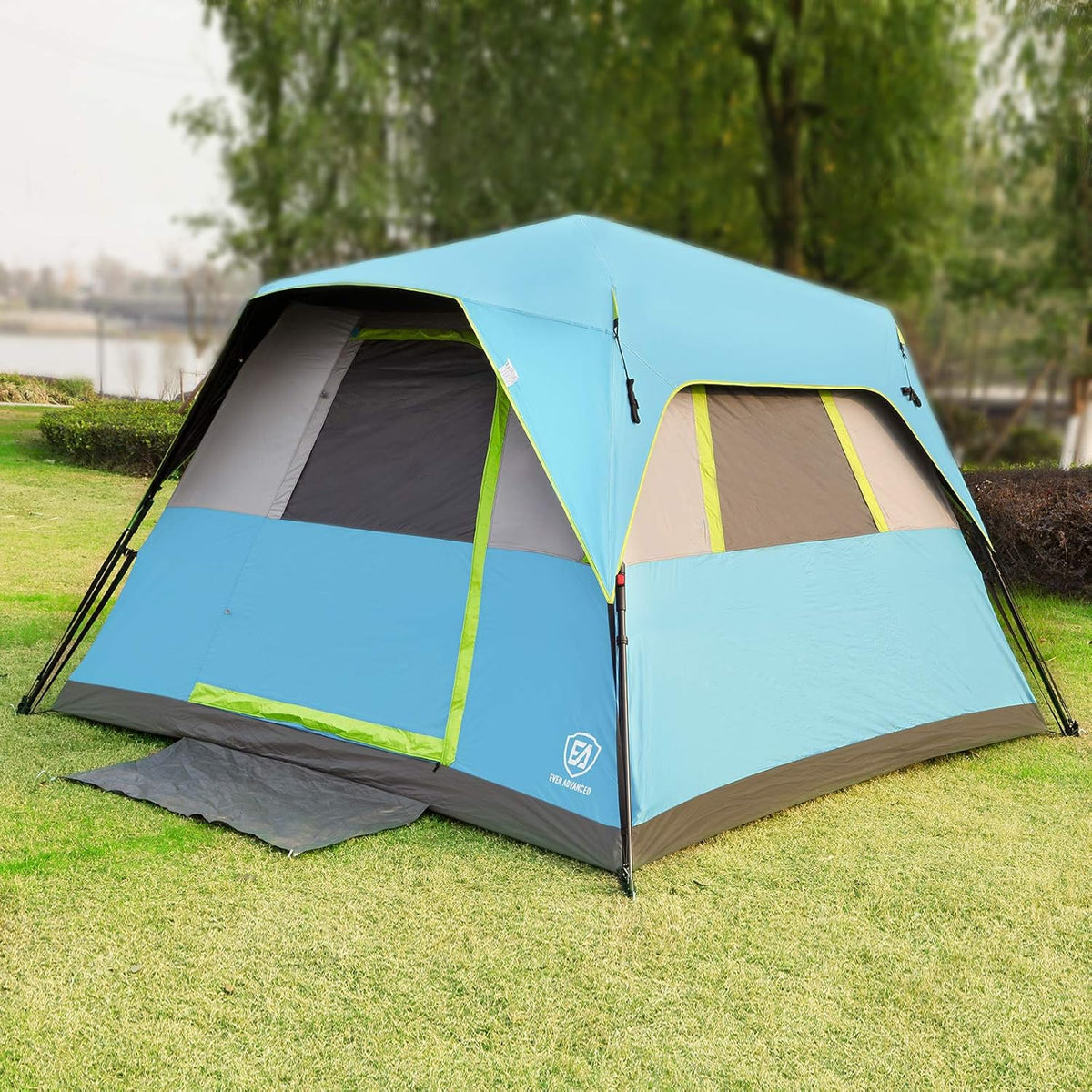 6 Person Water-Resistant Camping Tent with Rainfly C747