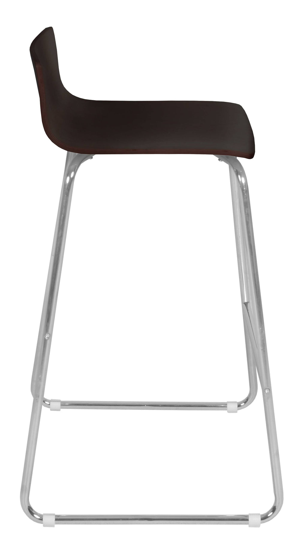 Mocha Walnut Chrome High Stool M508464
