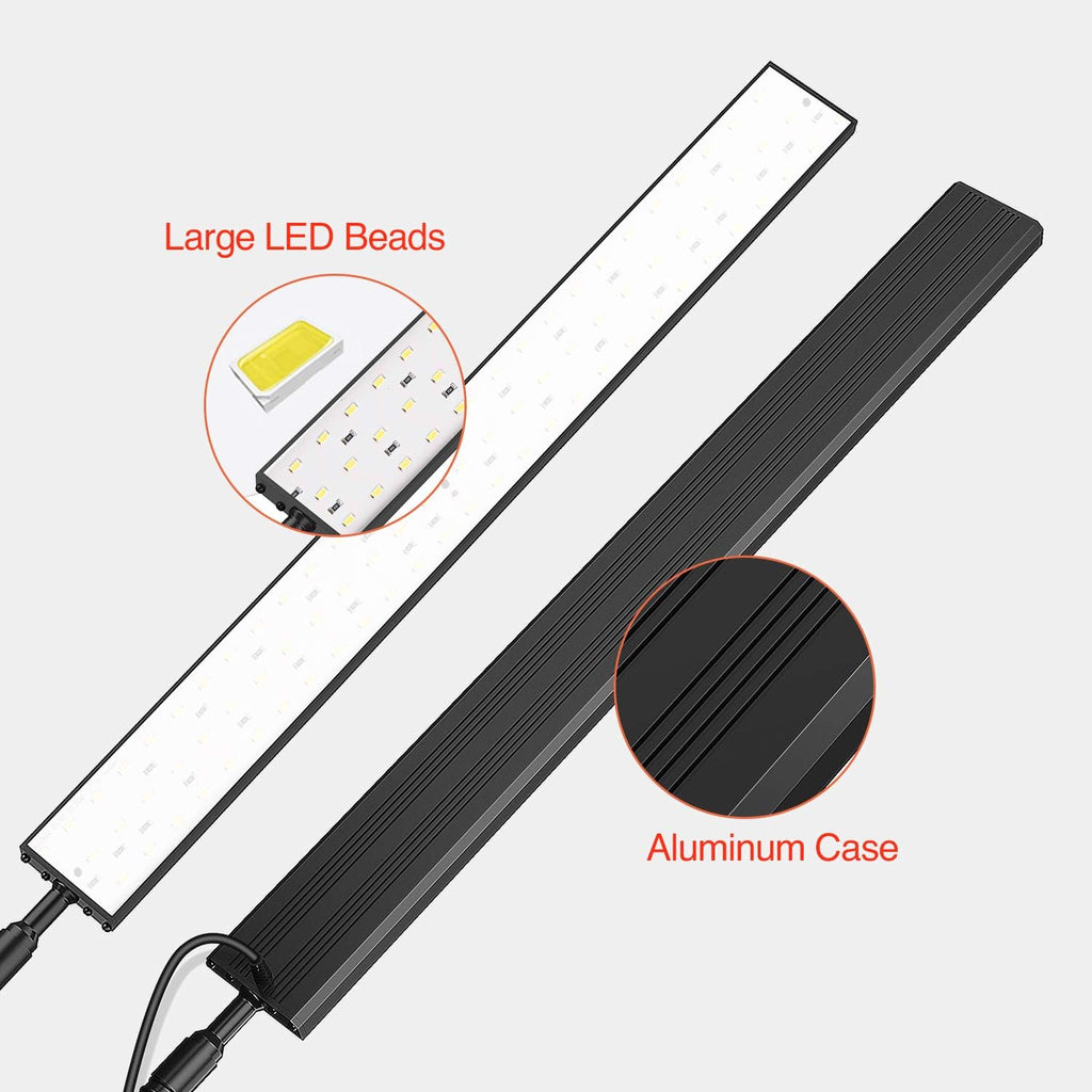 LED Video Light 2 Packs 5500K Dimmable with Tripod Stand H481