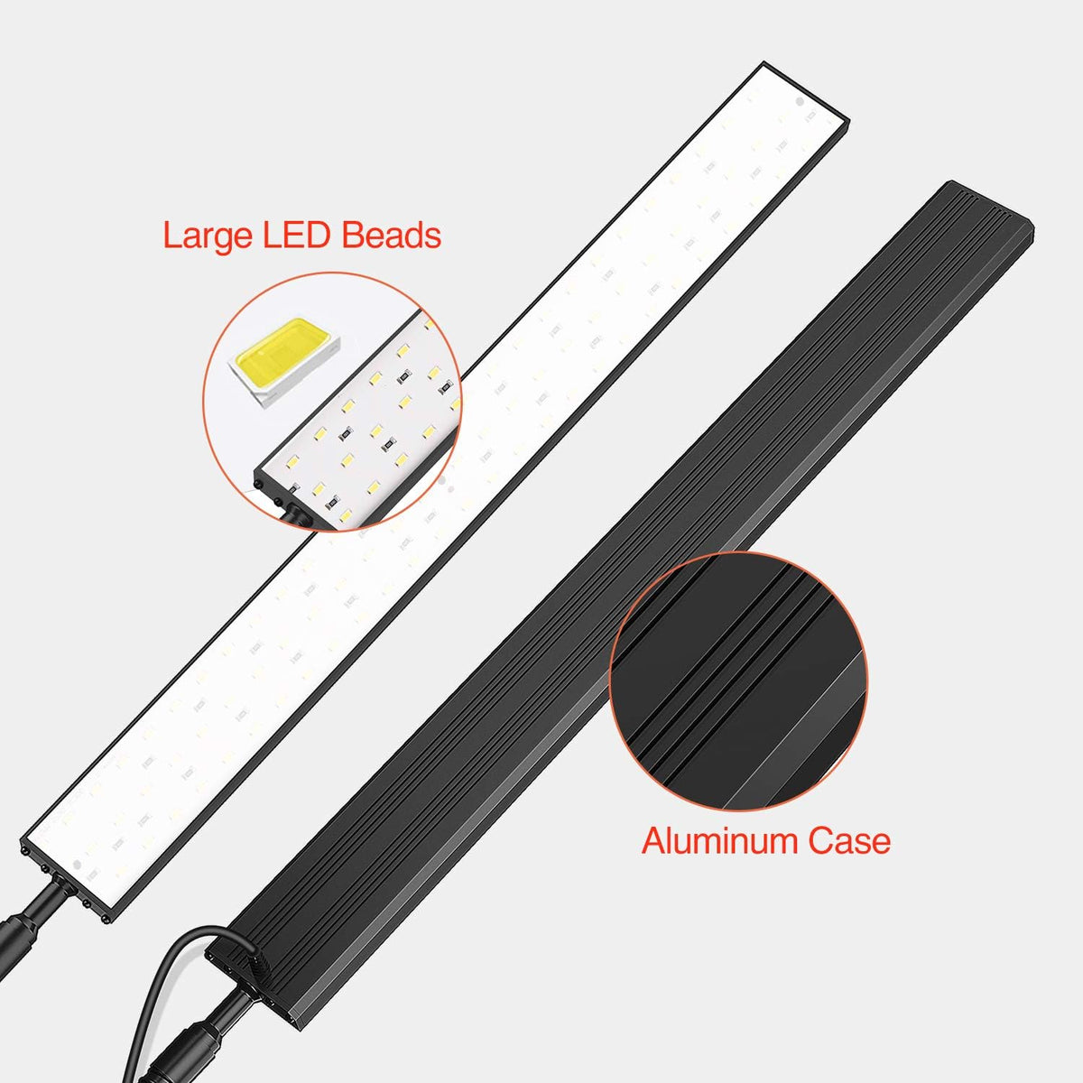 LED Video Light 2 Packs 5500K Dimmable with Tripod Stand H481