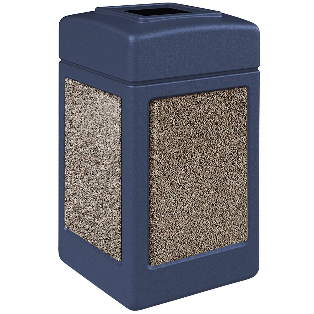 42 Gallon Dark Blue Open Top Trash Receptacle D37513