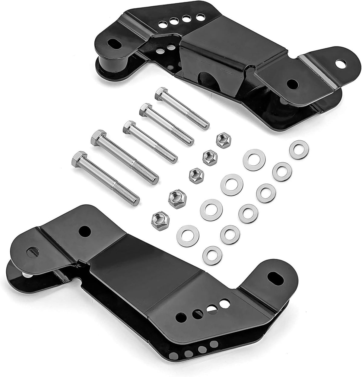 Front Caster Left & Right Geometry Correction Control Arm Drop Bracket Gloss Black O243