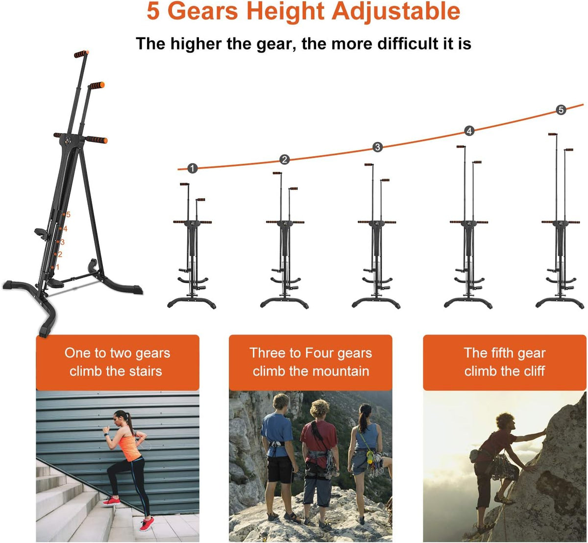 Folding Vertical Climber Stair Stepper Z42729