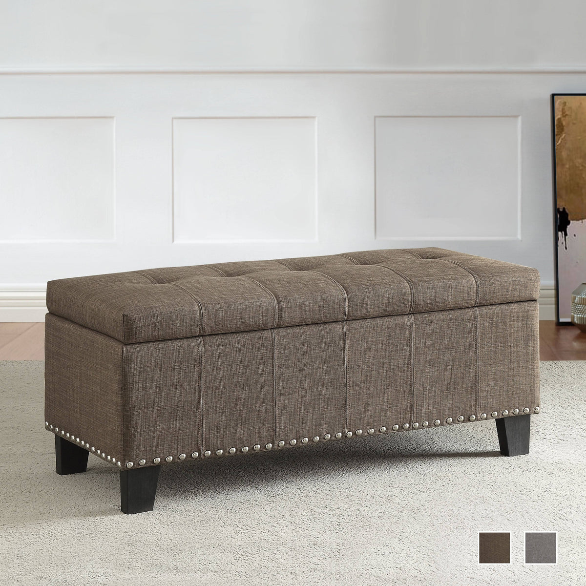 Brown Storage Bench B440