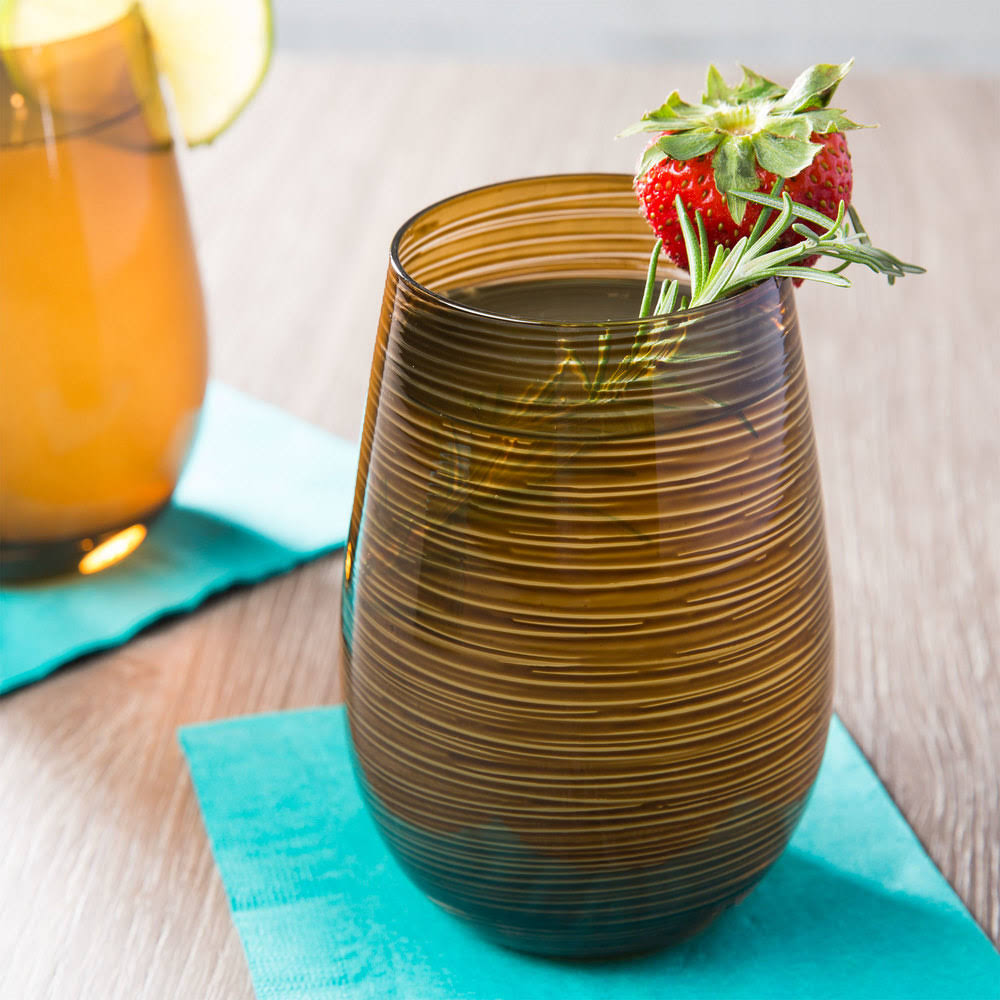 16.5 oz. Brown Stemless Wine Glass Tumbler P808563