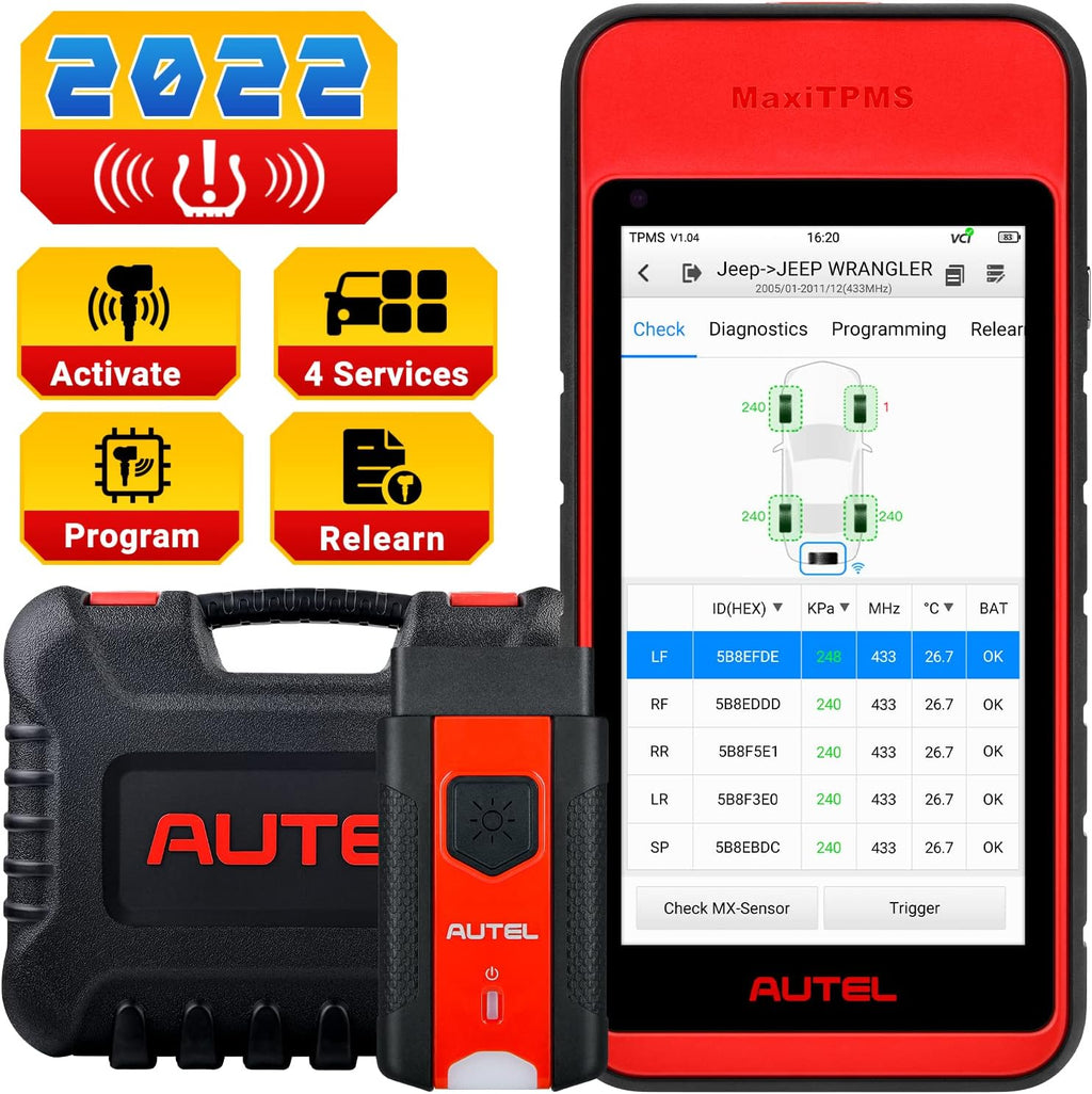 Autel Scanner MaxiSys MS906TS, 2022 Updated of MS906BT MK906BT MP808TS Diagnostic Scan Tool, TPMS Program/ Relearn/ Retrofit Tool, Advanced ECU Coding, Bi-Directional, 31+ Services, with $60 MV108 S633217