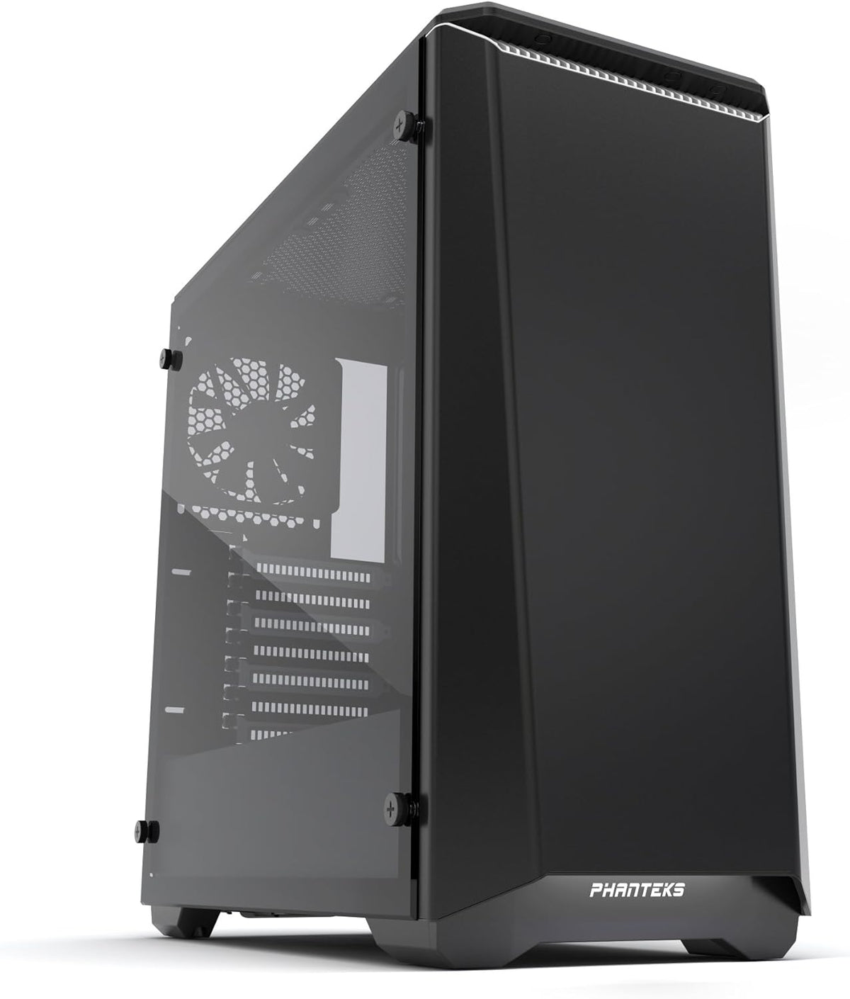 Steel ATX Mid Tower Case Tempered Glass Satin Black H650