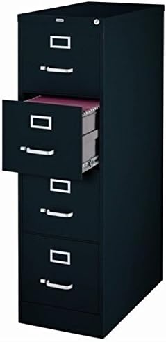 Black 4 Drawer Letter File Cabinet F301