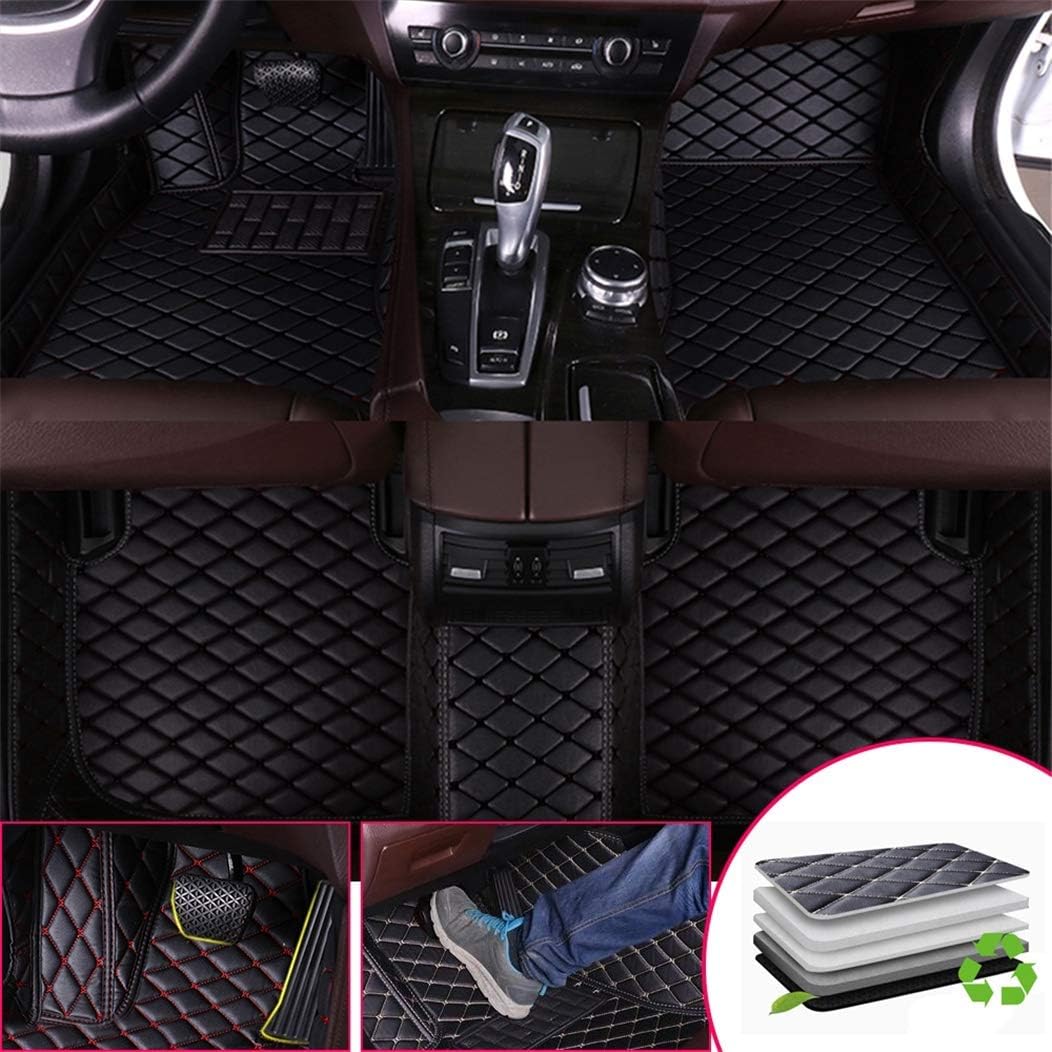 Custom Car Floor Mats for Infiniti QX80 6seats 2013-2017 Black Beige P656