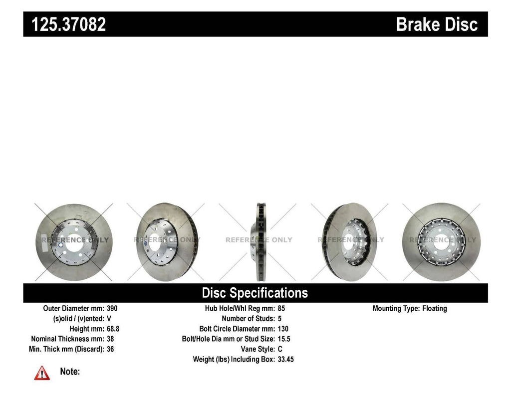 High Carbon Alloy Brake Rotor F4933