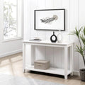 48" White Wood Sofa Table C3404