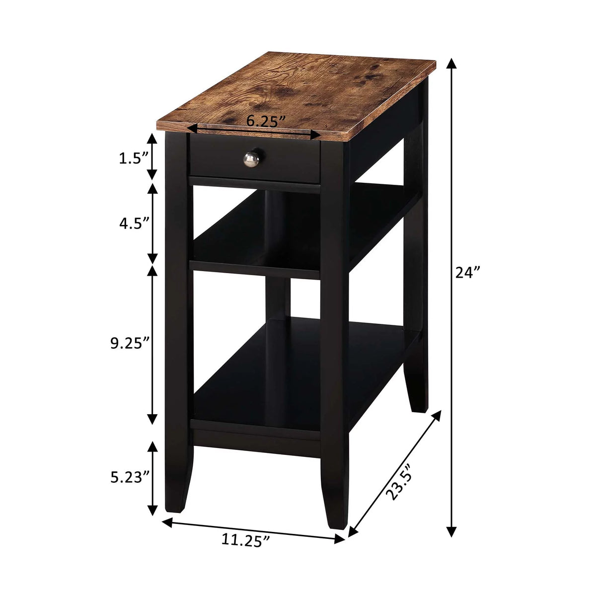 1 Drawer End Table with Shelves A921561