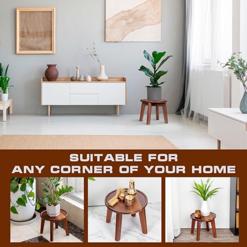 Acacia Wooden Plant Stand with Spill-Proof Tray K414750
