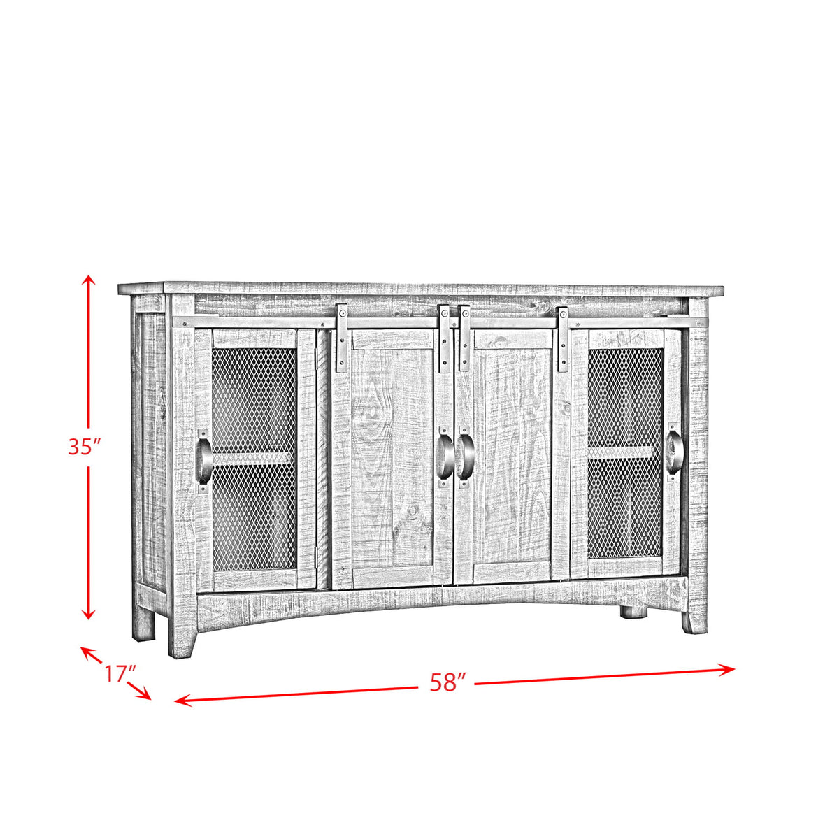 White Media Console H891