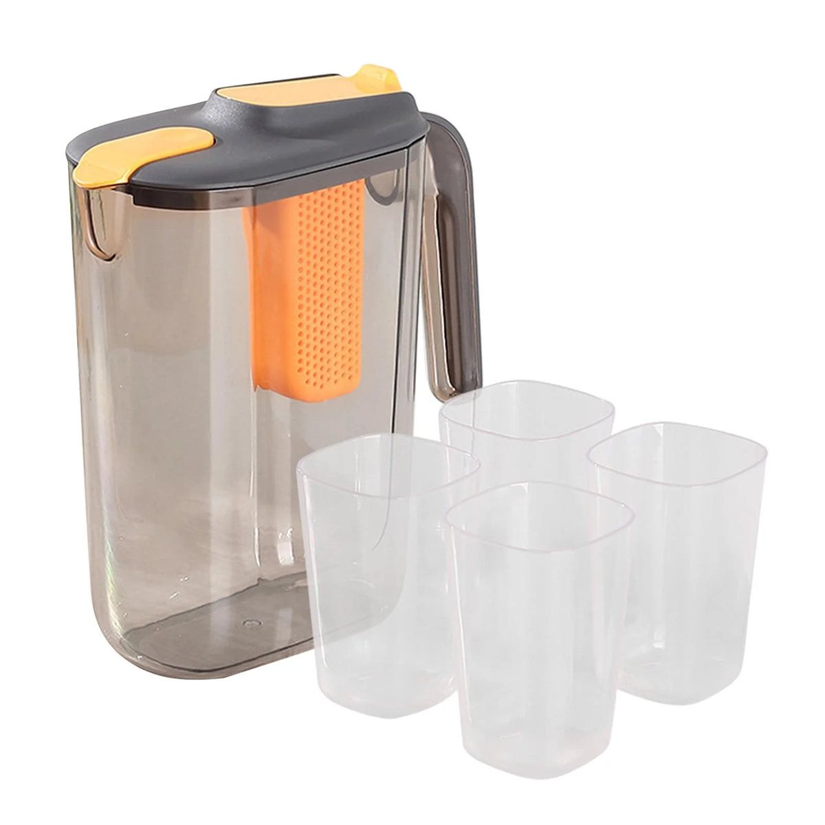 Black Ice Tea Maker Beverage Pitcher with 4 Cups M13740