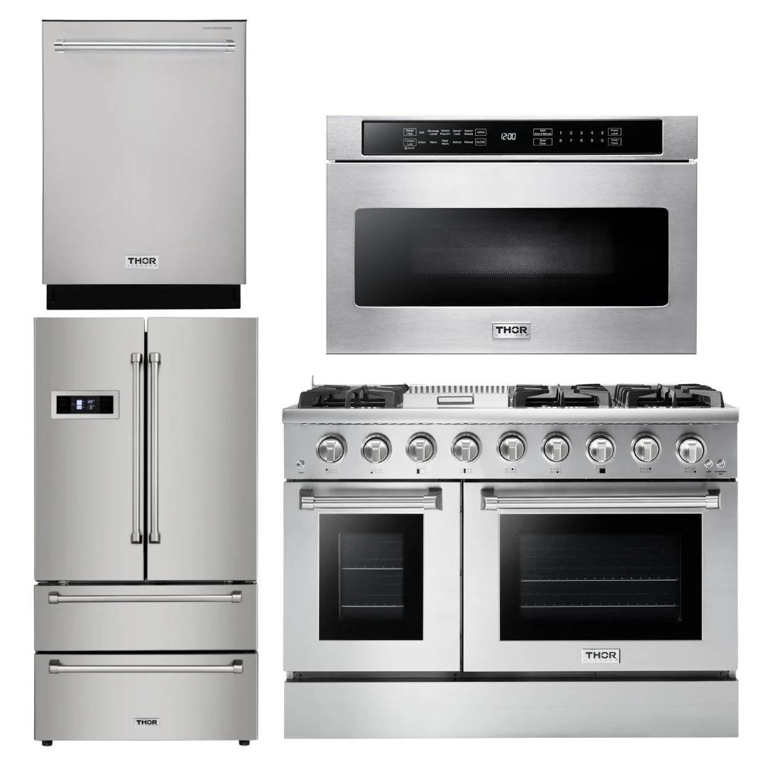 48 in. Propane Gas Range 4 Piece Kitchen Bundle L653