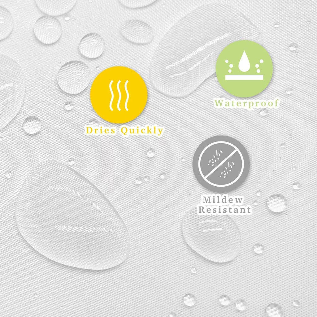White Polyester Fabric Shower Curtain Liner M4407