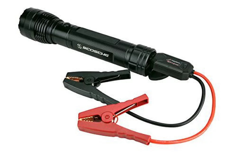 Portable 1,000 Lumen Flashlight and Car Jump Starter with 5,100 mAh 400A Battery G358