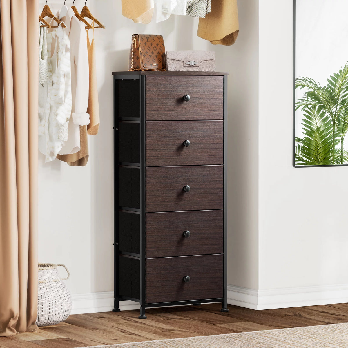 Rustic Brown 5 Drawer Dresser N64662