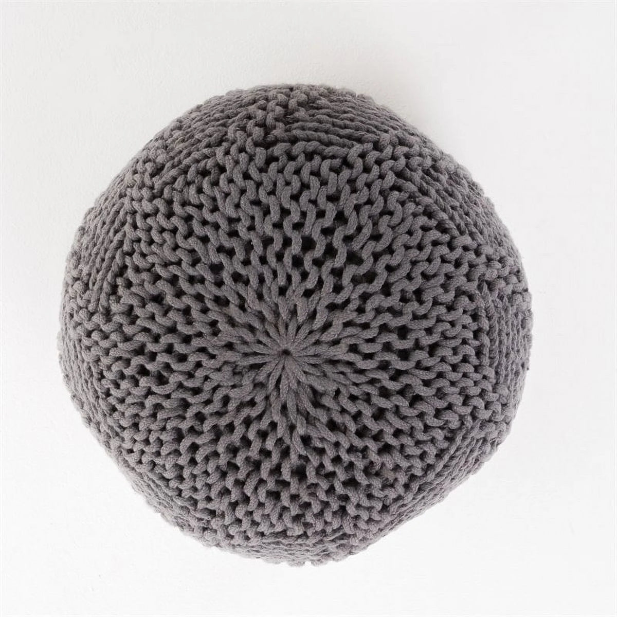 Dark Gray Fabric Outdoor Pouf D16727