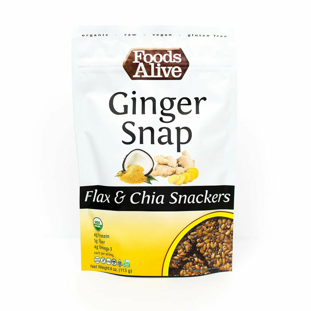 Organic Ginger Snap Snack Crackers 4 oz Z533816