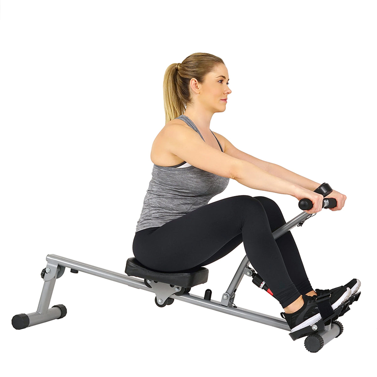 Rowing Machine Rower with Digital Monitor and Adjustable Resistance T65620