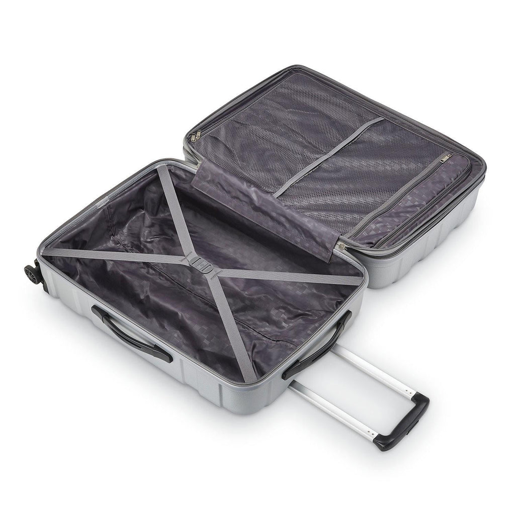 2-Piece Silver Hardside Spinner Luggage Set O190