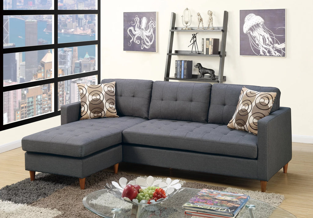 Blue Grey 2 Piece Sectional Sofa L45421