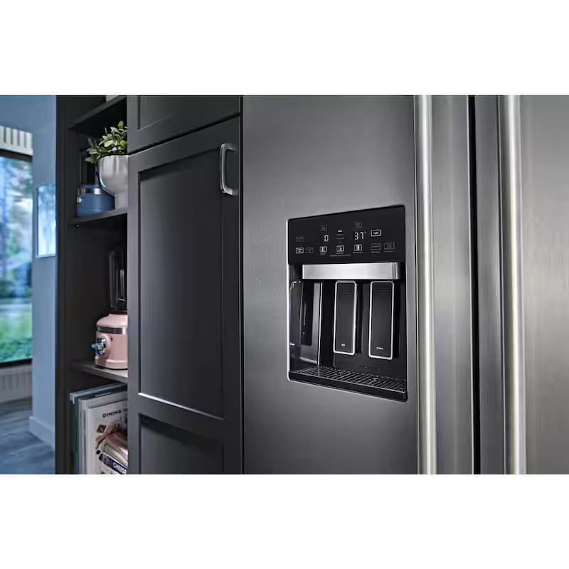 36 in. 20.8 cu. ft. Side-by-Side Refrigerator in Stainless Steel Y1546