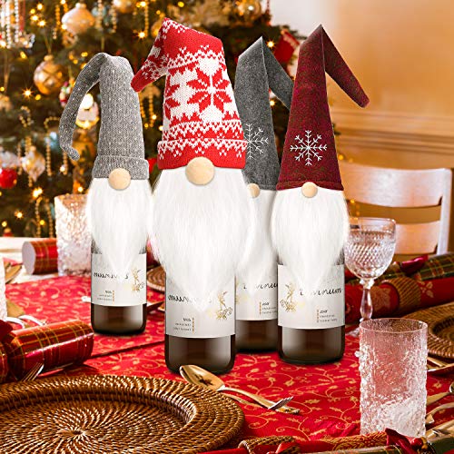 9 Pieces Christmas Wine Bottle Topper Cover I402016