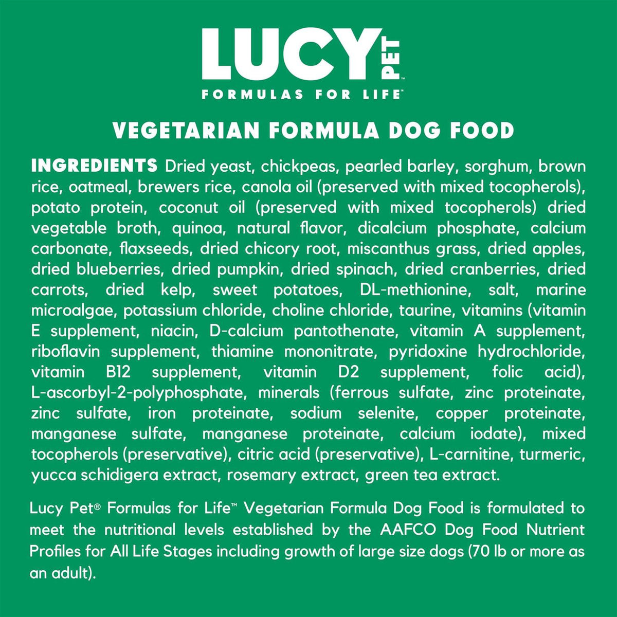 Vegetarian Formula Dry Dog Food D794