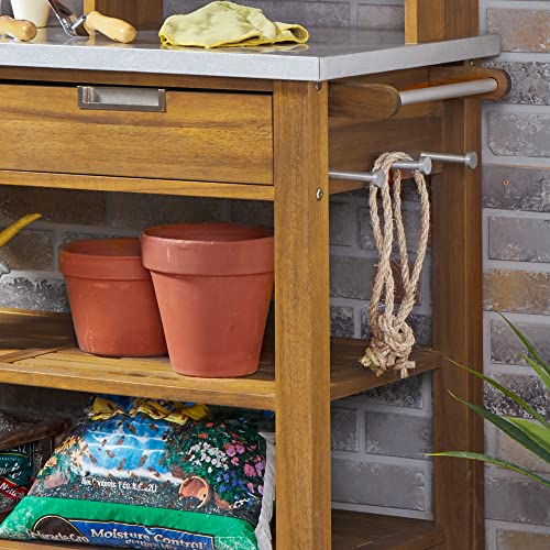 Golden Teak Potting Bench C93378