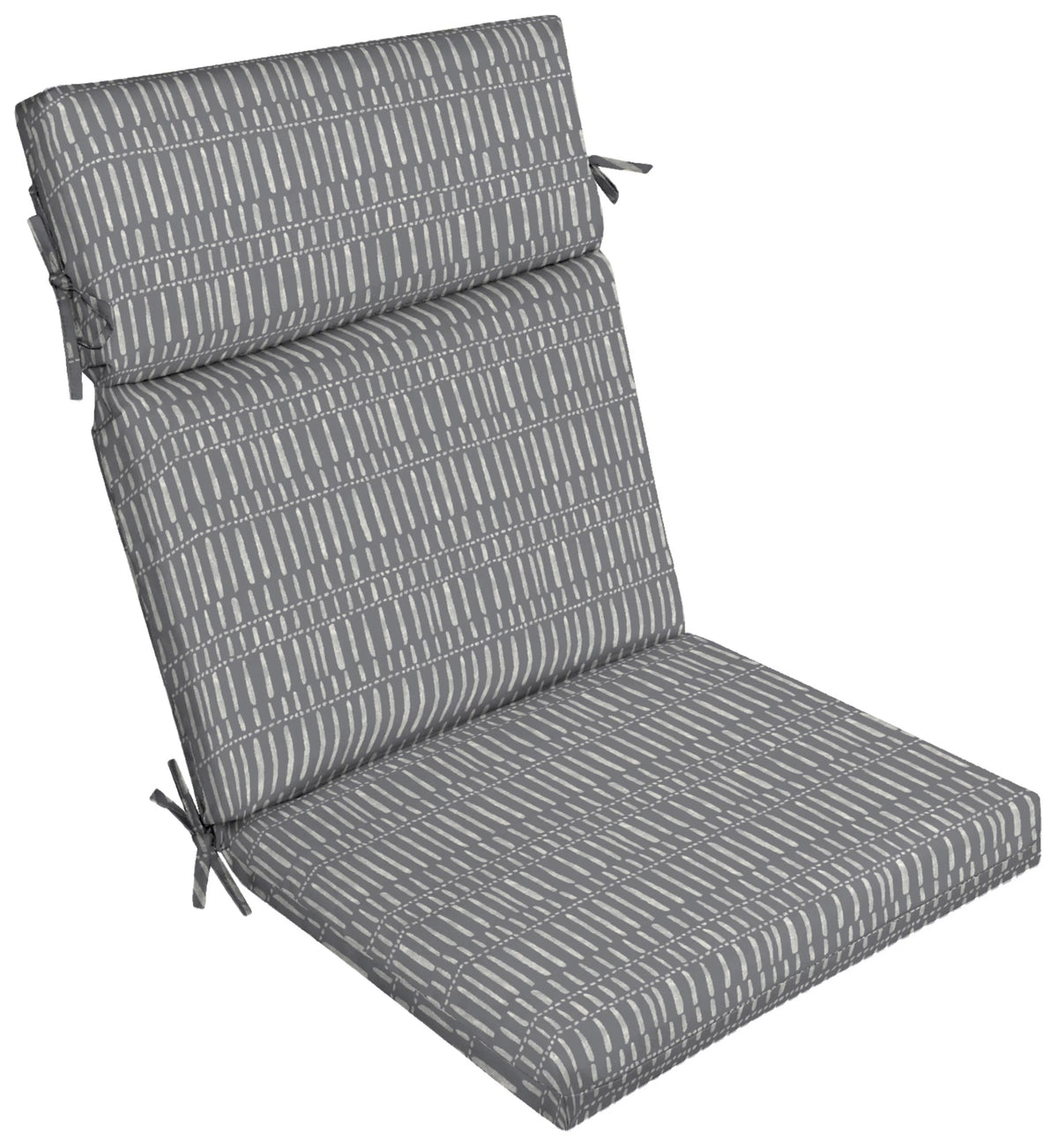 Grey Rectangle Outdoor Chair Cushion O6342