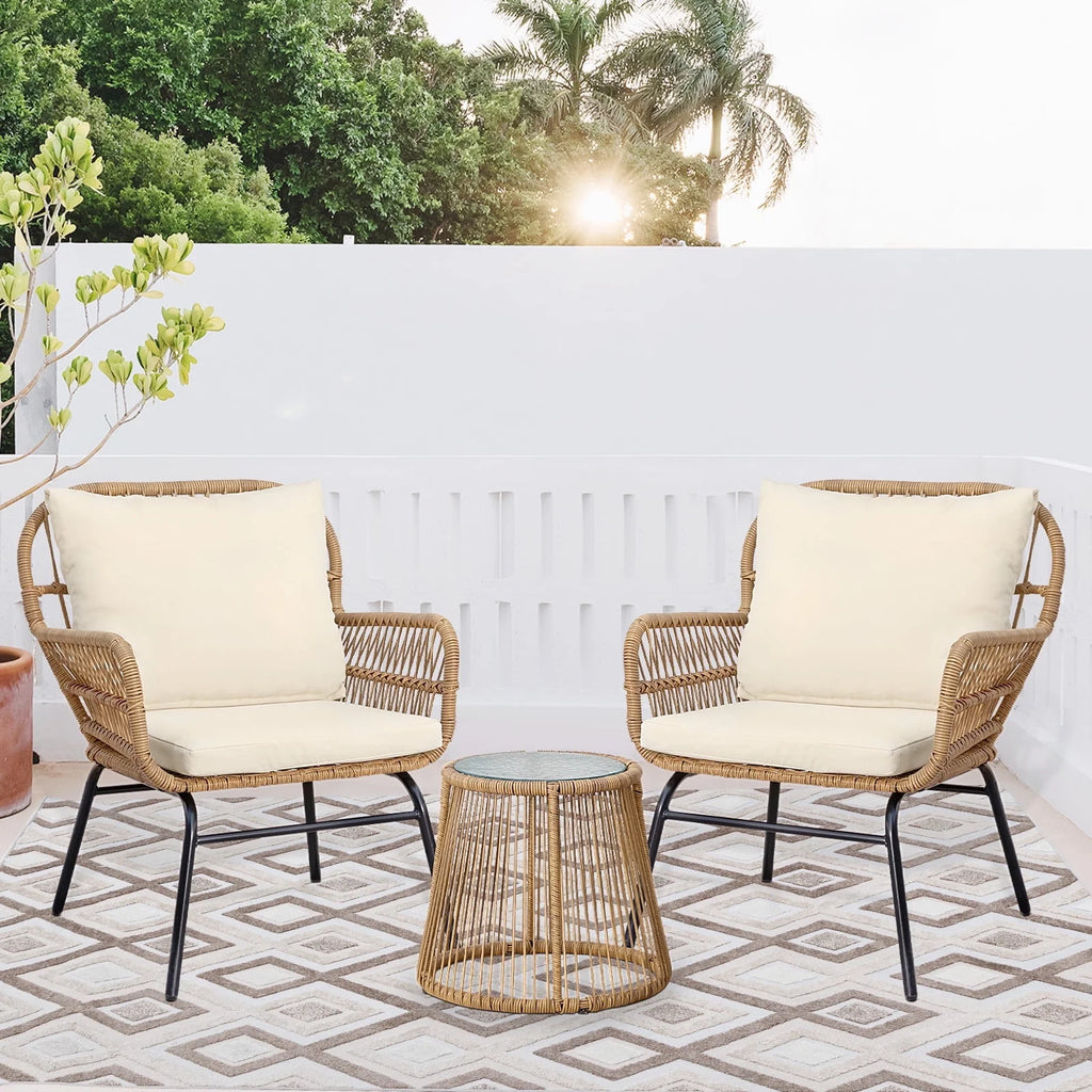 Beige Wicker Outdoor Sectional Sofa X521